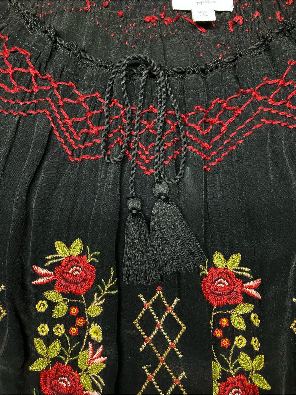 EUC J. Jill Bohemian Tasseled Floral Tunic - Picture 10 of 10